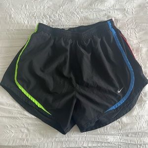 Black & Multicolor Nike Running Shorts Size S